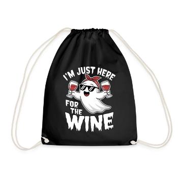 Fantôme d’Halloween, je suis juste là pour le vin - Sac de sport léger - noir - Devant