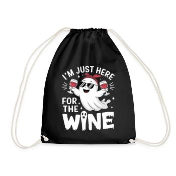 Fantôme d’Halloween, je suis juste là pour le vin - Sac de sport léger - noir - Devant