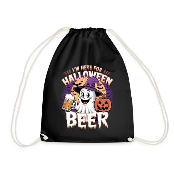 Lustiger Geist I'm here for Halloween Beer - Drawstring Bag - black - Front