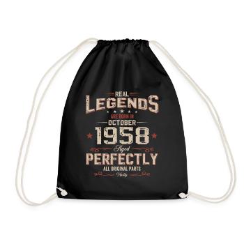 66e anniversaire Légende Octobre 1958 Volume 58 - Sac de sport léger - noir - Devant