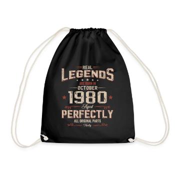 44ème Anniversaire Légende Octobre 1980 Vintage 80's - Sac de sport léger - noir - Devant