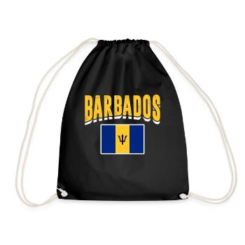 Barbados Karibik Bajan Urlaub Geschenk - Turnbeutel - Schwarz - Vorne