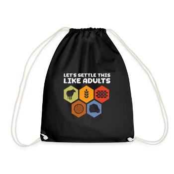 Board Game Board Games Game Night Games Gift - Drawstring Bag - black - Front