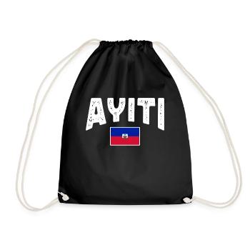 Haiti Haitianer Karibik Urlaub - Turnbeutel - Schwarz - Vorne
