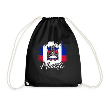 Haiti Haitianer Karibik Urlaub - Turnbeutel - Schwarz - Vorne