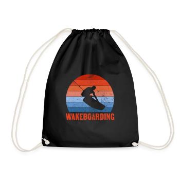 Wakeboard - Turnbeutel - Schwarz - Vorne