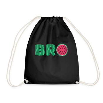 Watermelon Brother - Drawstring Bag - black - Front