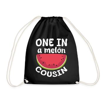 Pastèque cousin melon d’été cadeau de fruits d’été - Sac de sport léger - noir - Devant