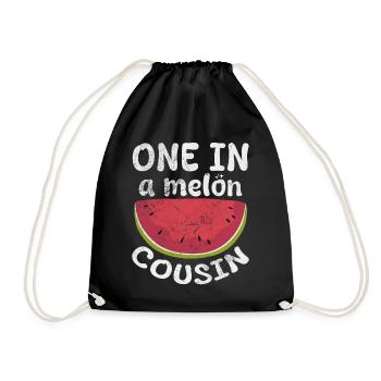 Watermelon Cousin - Drawstring Bag - black - Front