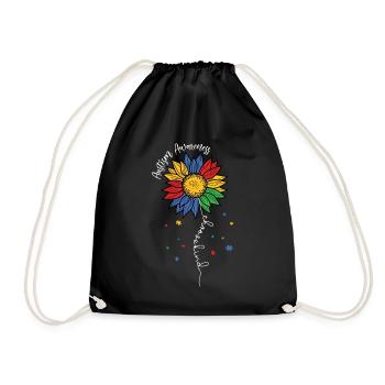 Autisme - Sac de sport léger - noir - Devant