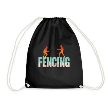 Fencing - Drawstring Bag - black - Front