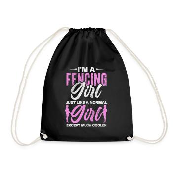 Fencing - Drawstring Bag - black - Front