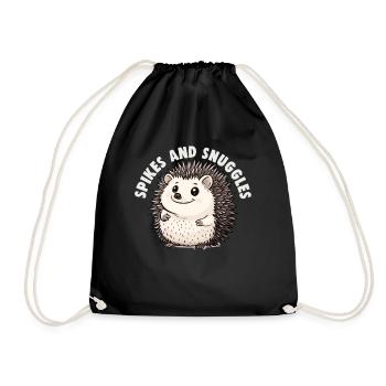 Mignon Hérisson Amoureux Drôle Hérisson Drôle Hérisson Mignon - Sac de sport léger - noir - Devant
