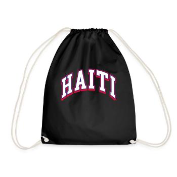 Haiti Haitianer Karibik Urlaub - Turnbeutel - Schwarz - Vorne