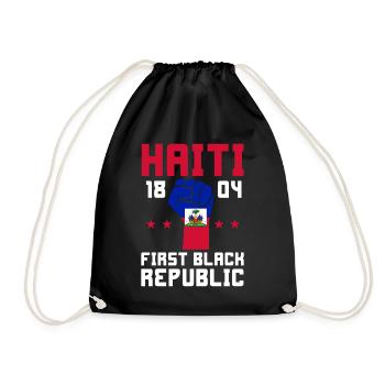 Haiti Haitianer Karibik Urlaub - Turnbeutel - Schwarz - Vorne