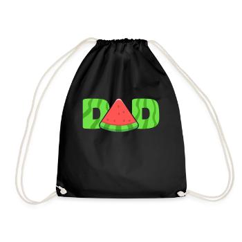 Pastèque Père Melon Cadeau de fruits d’été - Sac de sport léger - noir - Devant