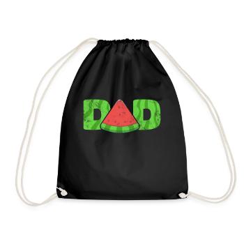 Watermelon Father - Drawstring Bag - black - Front