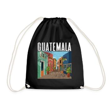 Guatemala - Drawstring Bag - black - Front