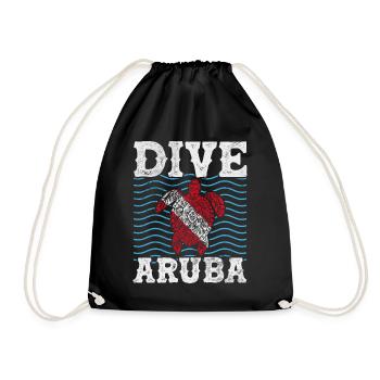 Aruba - Turnbeutel - Schwarz - Vorne
