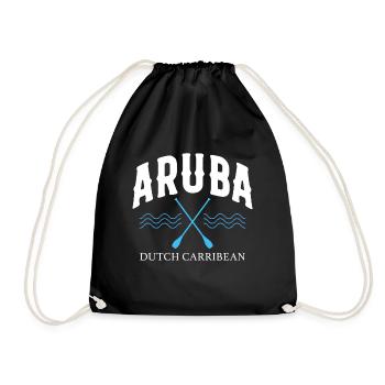 Aruba Caraïbes Été Ocean Beach Cadeau - Sac de sport léger - noir - Devant