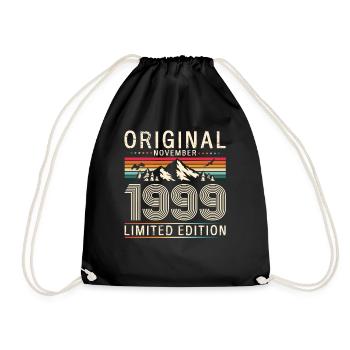 25th Birthday Original November 1999 Volume 99 - Drawstring Bag - black - Front