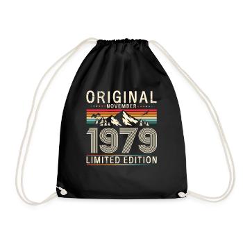45th Birthday Legend November 1979 Volume 79 - Drawstring Bag - black - Front