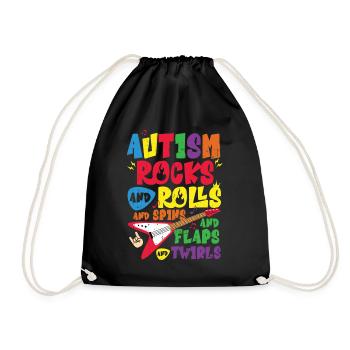 Autism - Drawstring Bag - black - Front