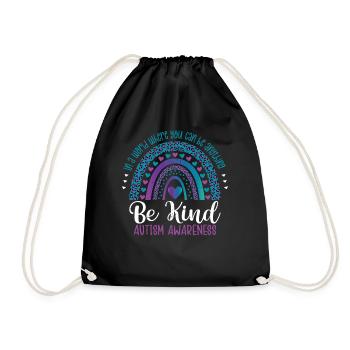Autism - Drawstring Bag - black - Front