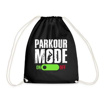 Backflip Salto Akrobatik Parkour Turnen Geschenk - Turnbeutel - Schwarz - Vorne