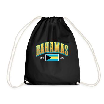 Bahamas Karibik Insel Atlantik Sommer Geschenk - Turnbeutel - Schwarz - Vorne