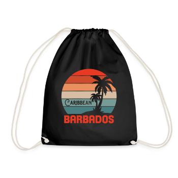 Barbados Karibik Bajan Urlaub Geschenk - Turnbeutel - Schwarz - Vorne