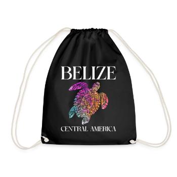 Belize Latino Belizer Belizerin Maya Geschenk - Turnbeutel - Schwarz - Vorne