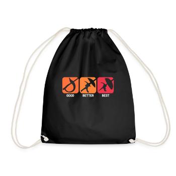 Fencing Sword Sabre Epee Fencing Gift - Drawstring Bag - black - Front