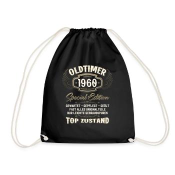 65ème Anniversaire Voiture Classique Décembre 1960 Millésime 60 - Sac de sport léger - noir - Devant