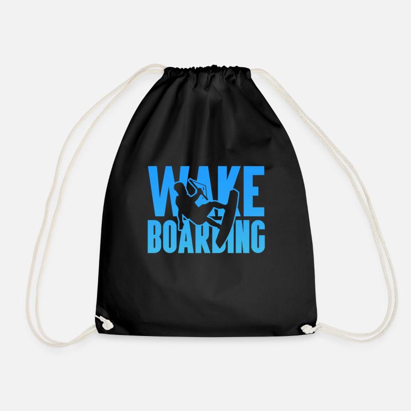 Wakeboard Wakeboarder Wakeboarding Geschenk - Turnbeutel - Schwarz
