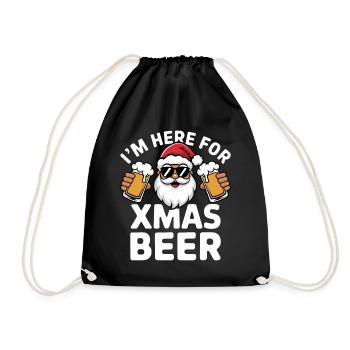 Dicton de Noël à la bière du Père Noël - Sac de sport léger - noir - Devant