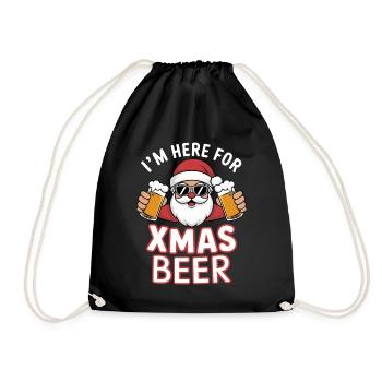 Dicton de Noël à la bière du Père Noël - Sac de sport léger - noir - Devant