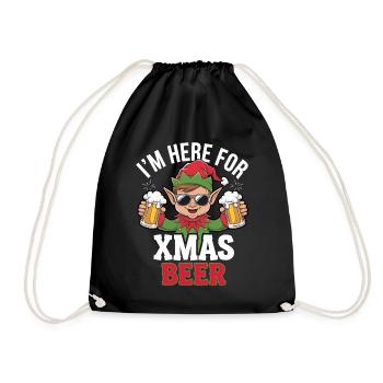 Citation de Noël sur la bière de Noël Elf - Sac de sport léger - noir - Devant