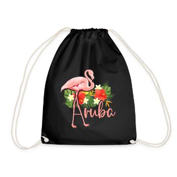 Aruba Caribbean Summer Ocean Beach Gift - Drawstring Bag - black - Front