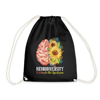 Autism Awareness Day Autistic Gift - Drawstring Bag - black - Front