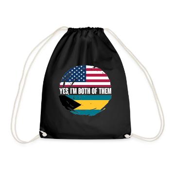 Bahamas Caribbean Island Atlantic Summer Gift - Drawstring Bag - black - Front
