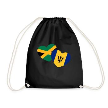 Barbados Karibik Bajan Urlaub Geschenk - Turnbeutel - Schwarz - Vorne