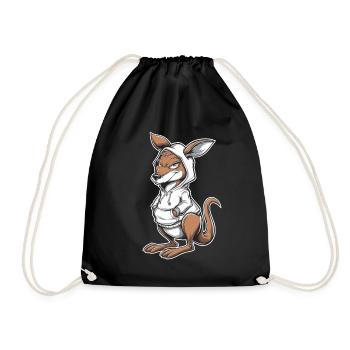 Kangaroo Kangaroo Australian Animals - Drawstring Bag - black - Front