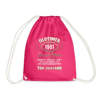 44ème Anniversaire Voiture Classique Janvier 1981 Millésime 81 - Sac de sport léger - fuchsia - Devant