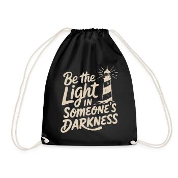 Lighthouse Motivational Saying - Positive Thinking - Drawstring Bag - black - Front