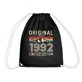 32ème Anniversaire Millésime Janvier 1992 Cassette 1992 - Sac de sport léger - noir - Devant
