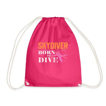 Skydive - Drawstring Bag - fuchsia - Front