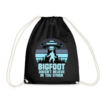 OVNI Bigfoot Yeti Sasquatch - Sac de sport léger - noir - Devant