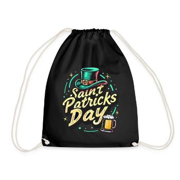 Saint Patrick`s Day Beer - Turnbeutel - Schwarz - Vorne