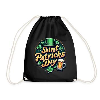 Saint Patrick`s Day Beer - Turnbeutel - Schwarz - Vorne